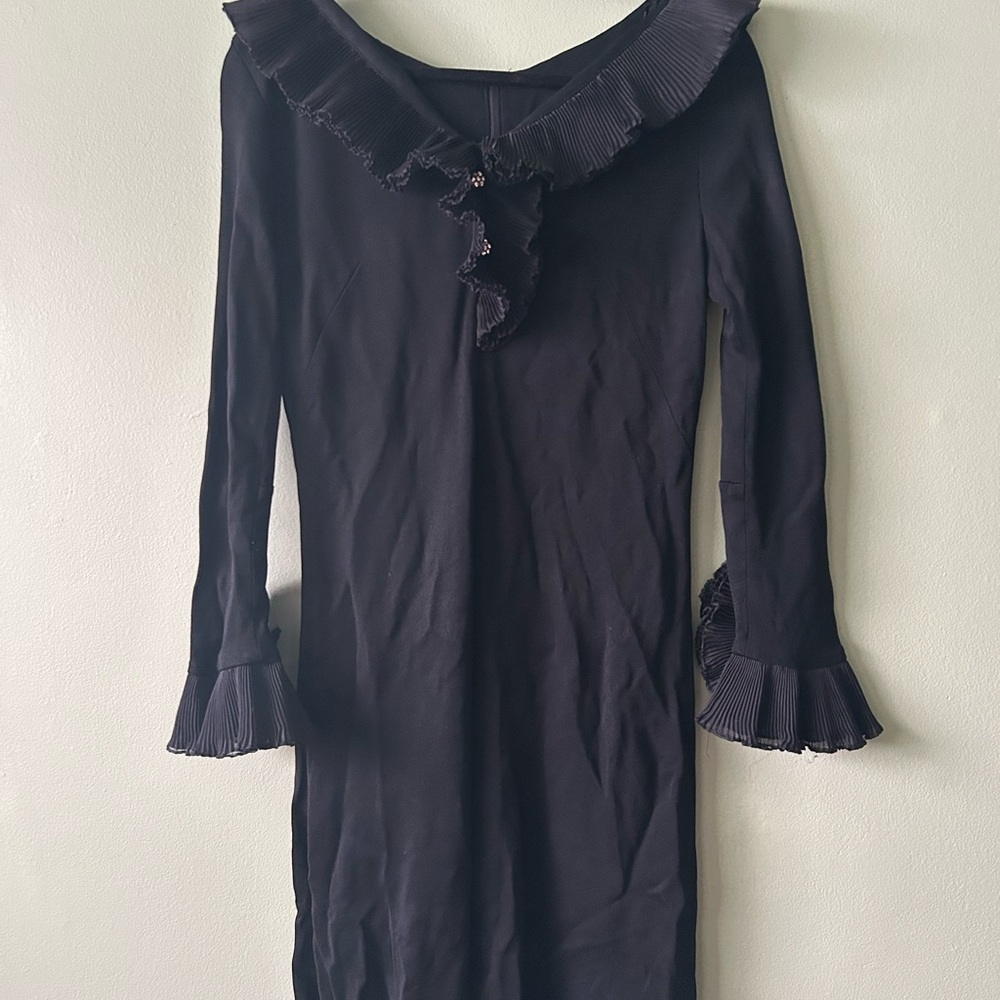 Elegant Black Ruffle Dress